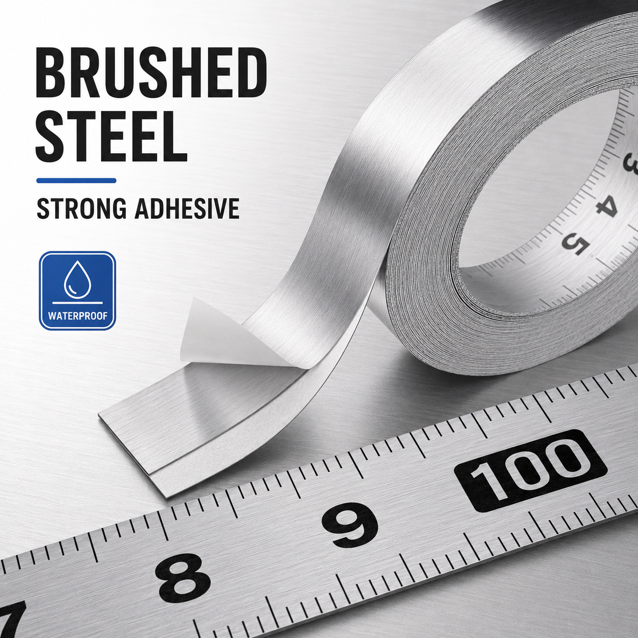 Tools Use In Workshop - Self Adhesive Measuring Tape 1m Stainless
