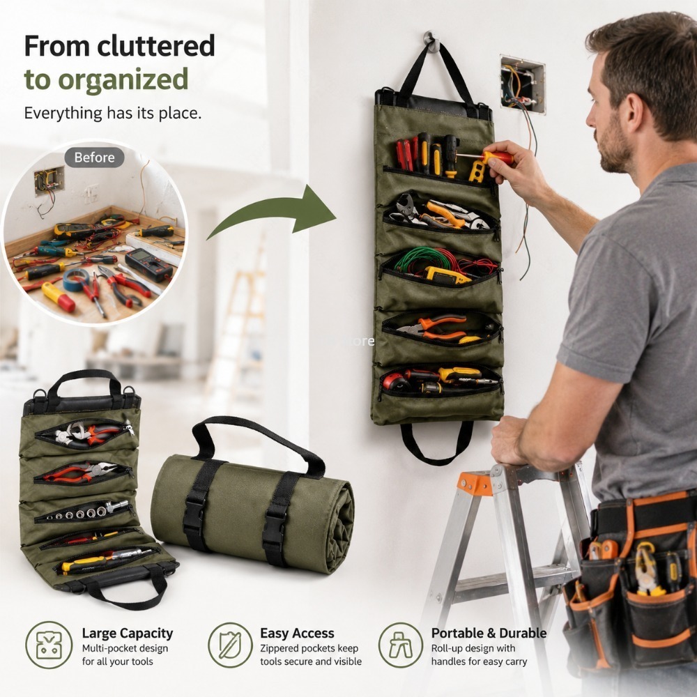Tools Use In Workshop - 1/3PCS Multi Pocket Tool Organizer Bag