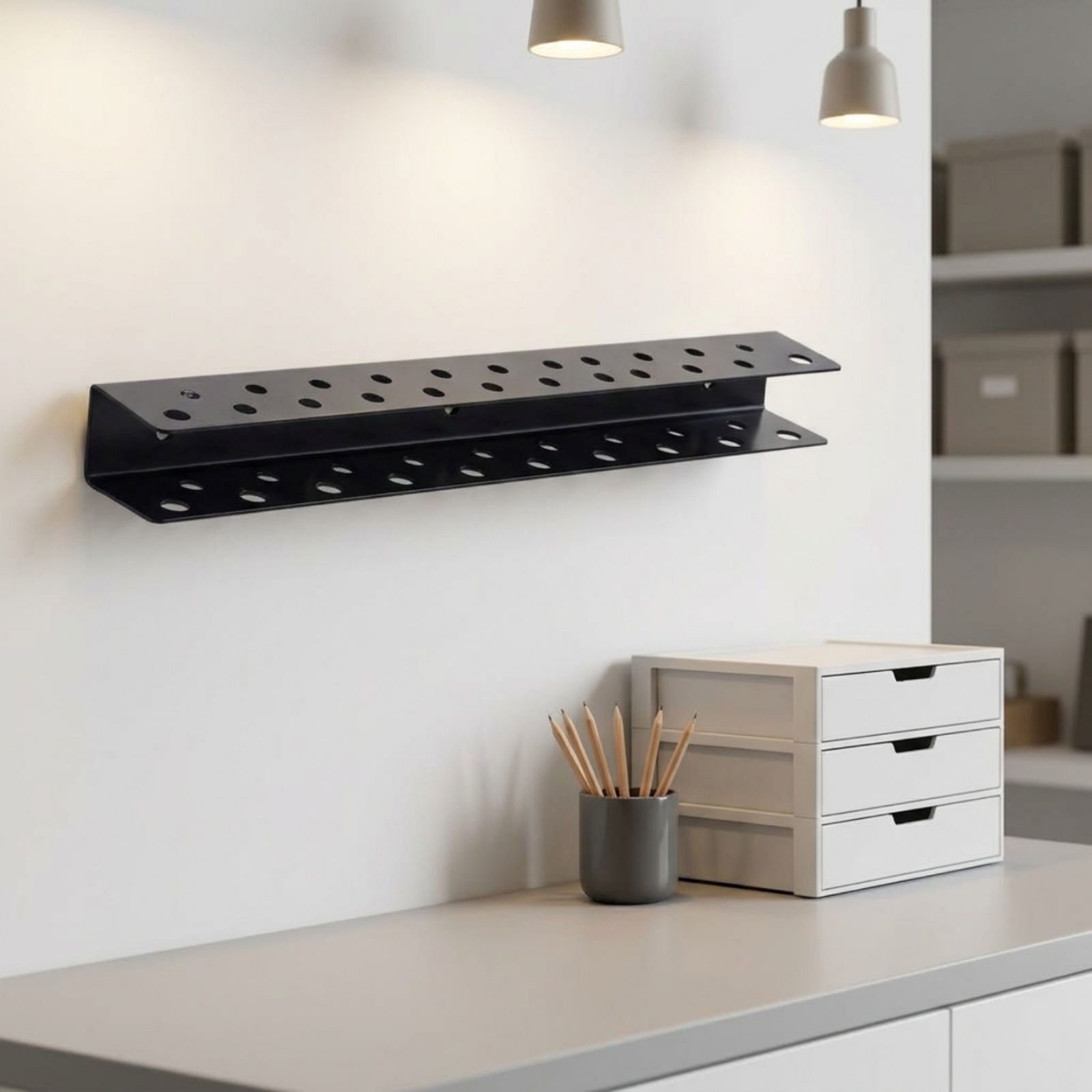 Wall-Mounted Tool Rack Multi-H - đánh giá và giá Tools In Metal Workshop