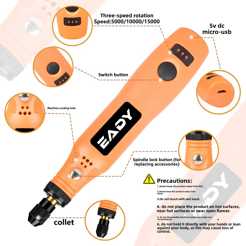 USB Cordless Rotary Tool Kit – - đánh giá và giá Workshop Tools Diy