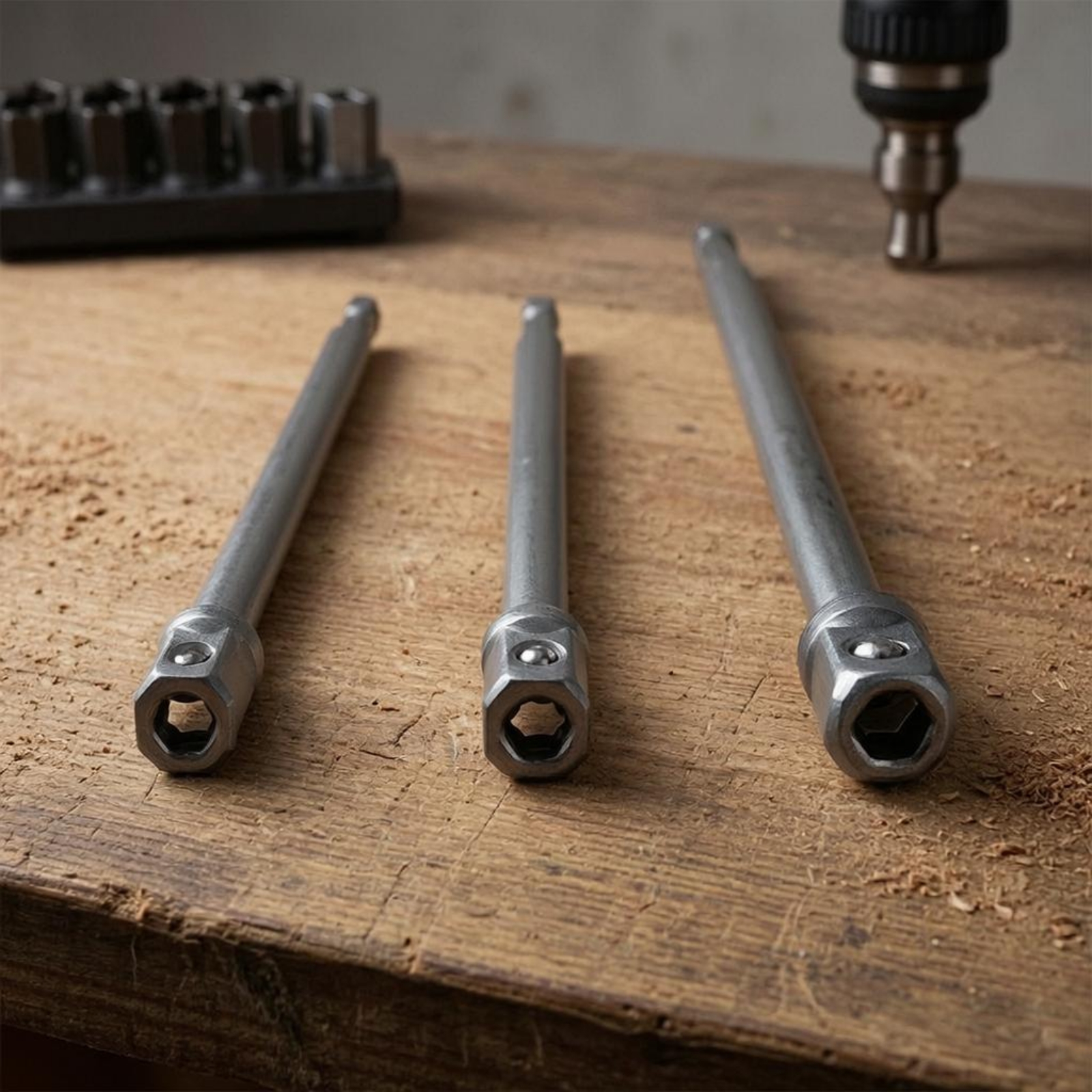 3 Pieces Hex to Square Adapter - đánh giá và giá Tools & Workshop Equipment