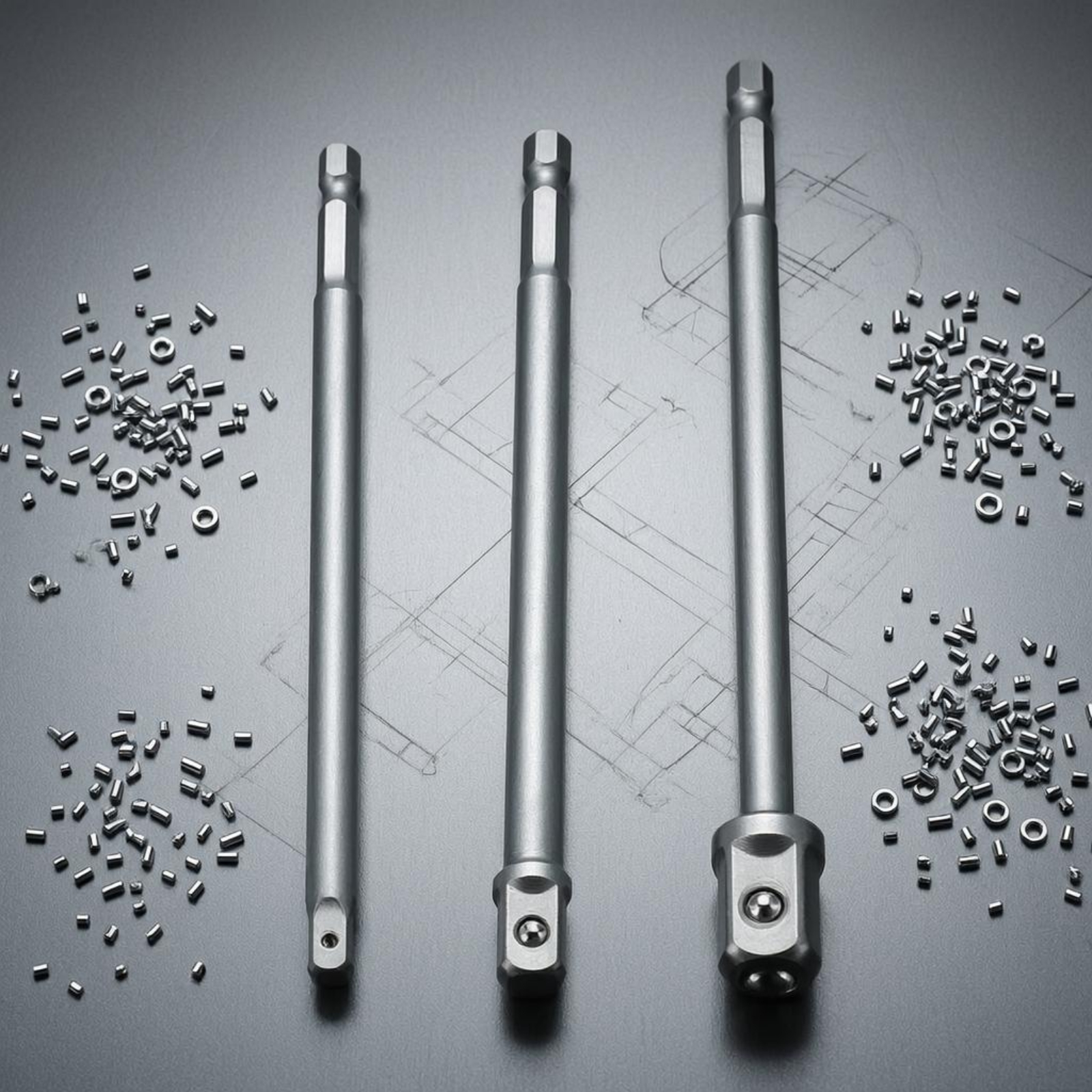3 Pieces Hex to Square Adapter - đánh giá và giá Tools & Workshop Equipment