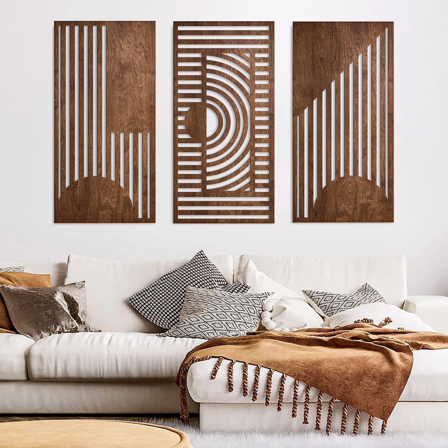 3 Pcs Geometric Wood Wall Art  - đánh giá và giá Workshop Tools Diy