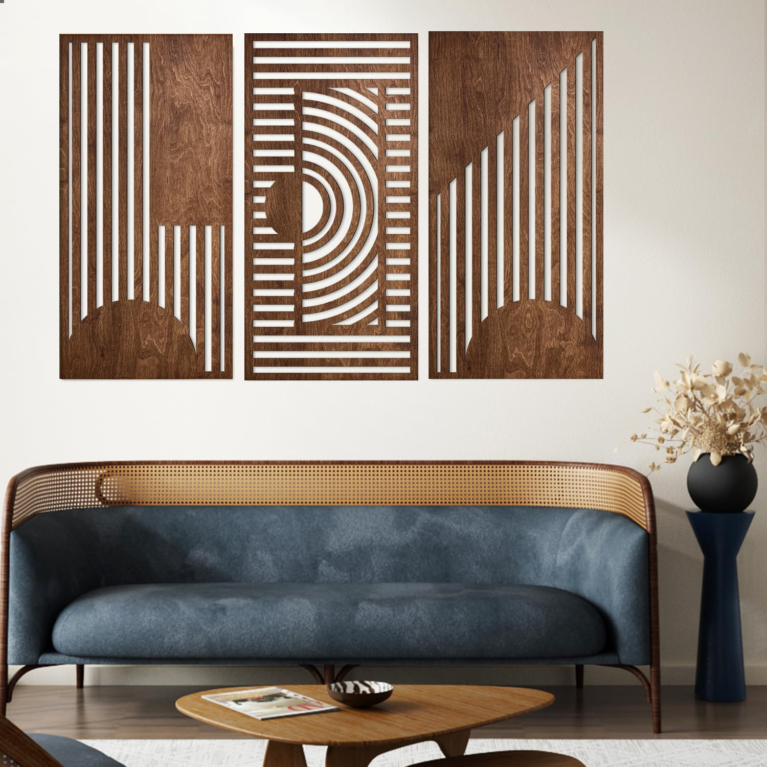 3 Pcs Geometric Wood Wall Art  - đánh giá và giá Workshop Tools Diy