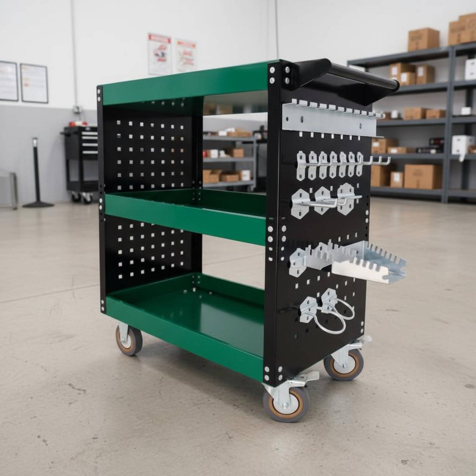 3-Tier Tool Cart Thickened Ste - đánh giá và giá Workshop Tools Diy