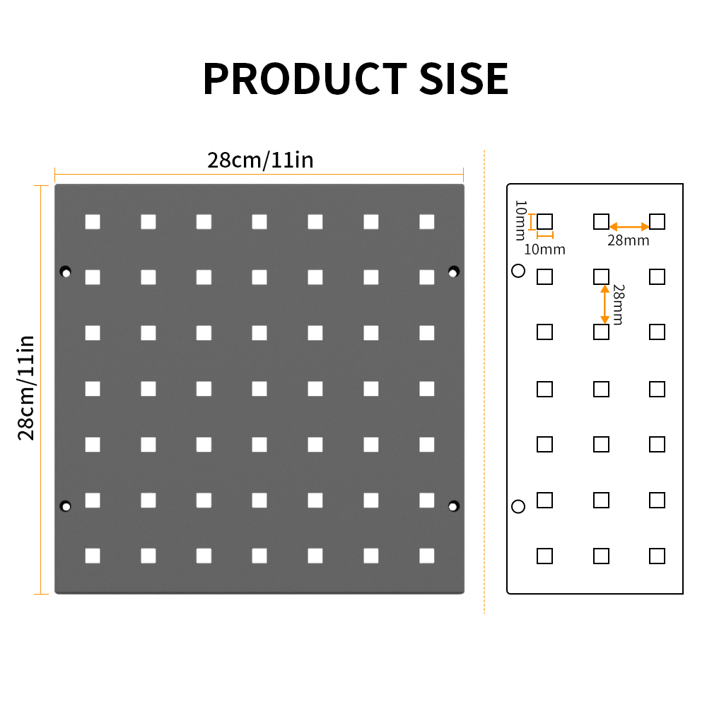 Pegboard 28cm Square | Multi-U - đánh giá và giá Workshop Tools Board